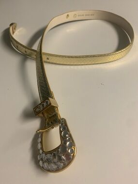 Snake skin belt with bling, size medium/large